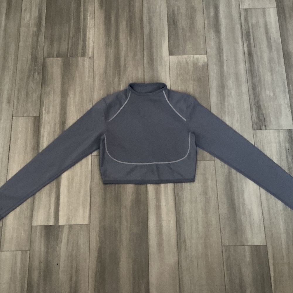Nike Women's Long Sleeve Blue Crop Top
